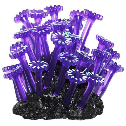 УЮТ Коралл аквариумный Анемоны фиолетовые, силиконовый, 10 см – интернет-магазин Ле’Муррр